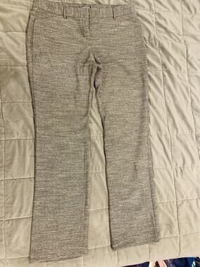 Express Editor Pants Gray Marled Tweed Fabric, Women's Size 8R